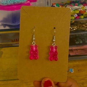 Pink gummy bear ear ring💕
